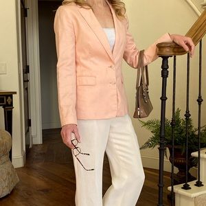 Banana Republic Peach Linen Blazer Jacket